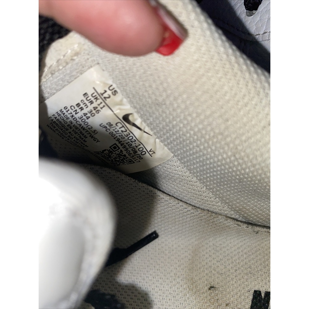 Nike Air Force 1 '07 Men's Size 12 White/Black CT2302 100 Fast Shipping - Picture 9 of 15